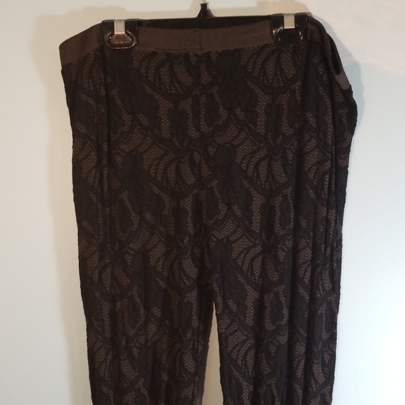 X black lace leggings/sheer tights